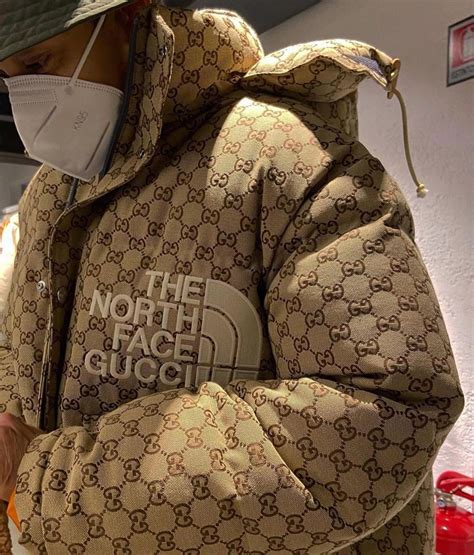 gucci x tnf puffer jacket|north face and Gucci collab.